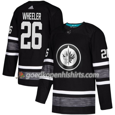 Winnipeg Jets Blake Wheeler 26 2019 All-Star Adidas Zwart Authentic Shirt - Mannen